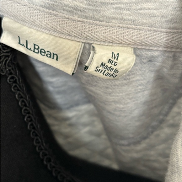 L.L. Bean M Light Gray Women's Quarter-Zip Sweatshirt comfort winter fall - Picture 8 of 10